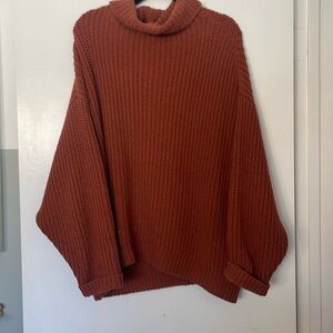 Free people terracotta oversized sweater